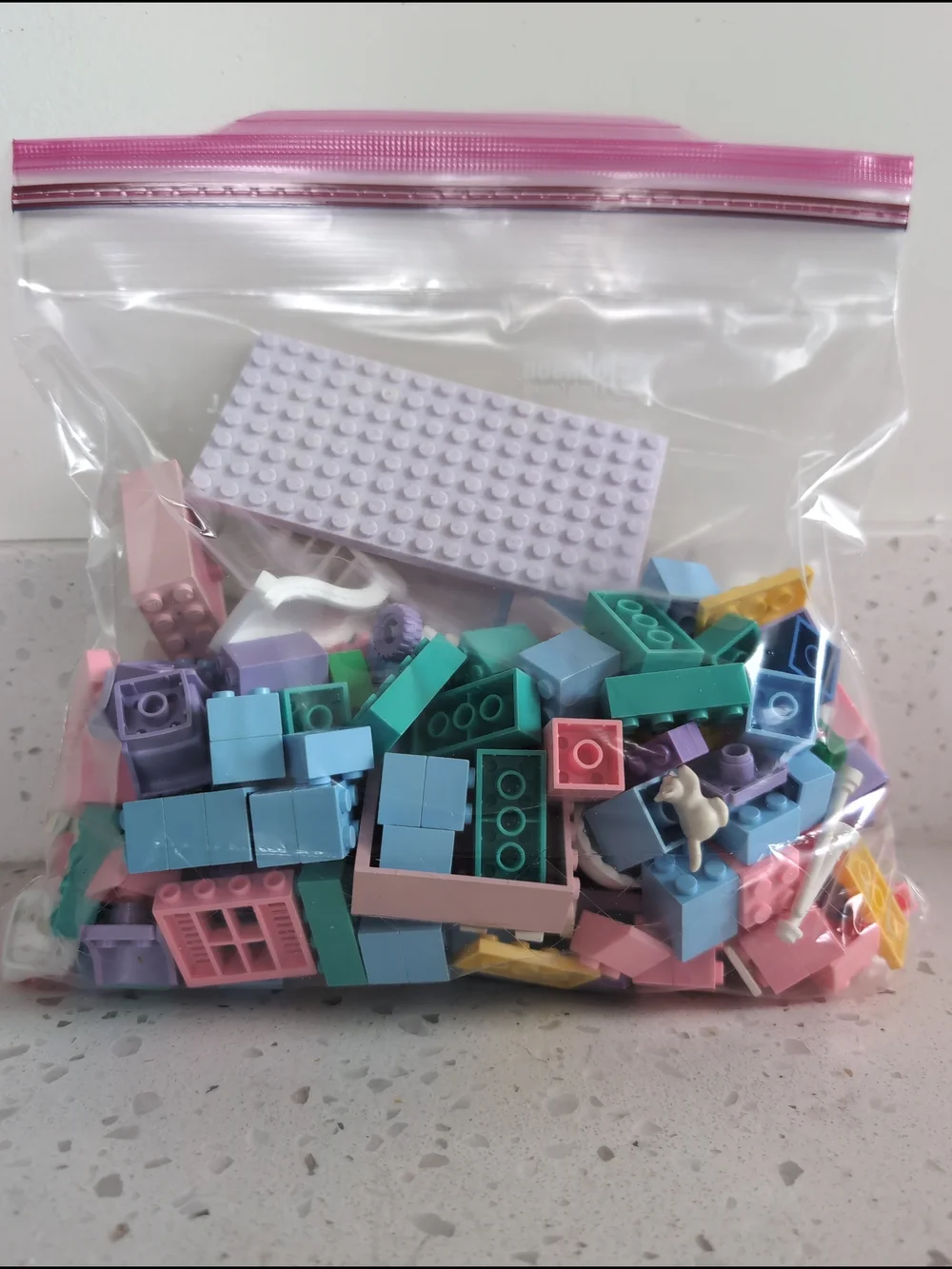 Pastel Mega bloks And Lego Building Block Toy Set for Kids Nearly 1 Pound
